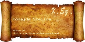 Kohajda Szelina névjegykártya